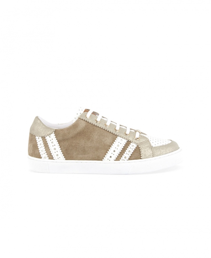 Baskets Les Tropeziennes SUZANNE Beige Doré Femme|YNIC-79740956